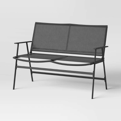 4pc Sling Patio Conversation Set - Black - Room Essentials™ 5 4pc Sling Patio Conversation Set - Black - Room Essentials™ - Image 5