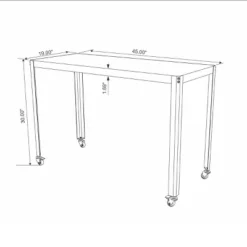 45" Metal Rolling Computer Desk - Room Essentials™ 9 45" Metal Rolling Computer Desk - Room Essentials™ -Room Essentials Shop GUEST 1a5019e4 6b5a 46df 8639 caf82f80c020