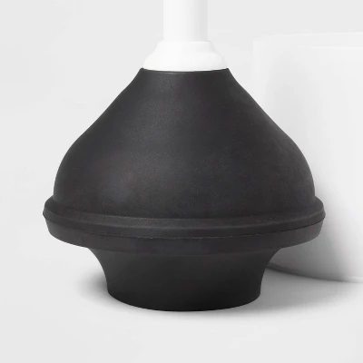 Plunger White - Room Essentials™: Essential Bathroom Accessory, Plastic With Holder, Recyclable 3 Plunger White - Room Essentials™: Essential Bathroom Accessory, Plastic With Holder, Recyclable - Image 3