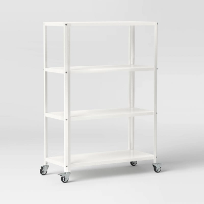 44" 3 Shelf Metal Rolling Bookcase - Room Essentials™ 6 44" 3 Shelf Metal Rolling Bookcase - Room Essentials™ - Image 6