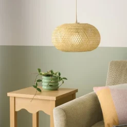 Bamboo Woven Pendant Light - Room Essentials™