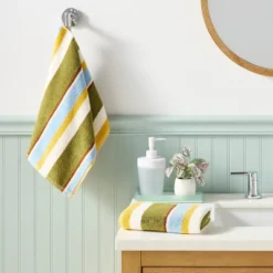 2pk Colorblock Harvest Hand Towel Set - Room Essentials™