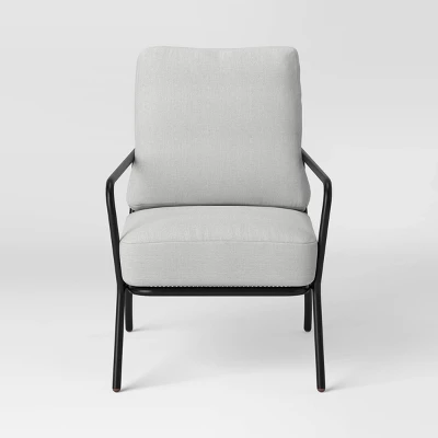 2pc Metal Mesh Outdoor Patio Chairs With Double Cushions, Club Chairs Black - Room Essentials™ 3 2pc Metal Mesh Outdoor Patio Chairs With Double Cushions, Club Chairs Black - Room Essentials™ - Image 3