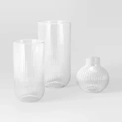 3pc Vase Set Ribbed Glass - Room Essentials™ 8 3pc Vase Set Ribbed Glass - Room Essentials™ -Room Essentials Shop GUEST 779981ca ea67 467c 930c 52d2179ce1b1