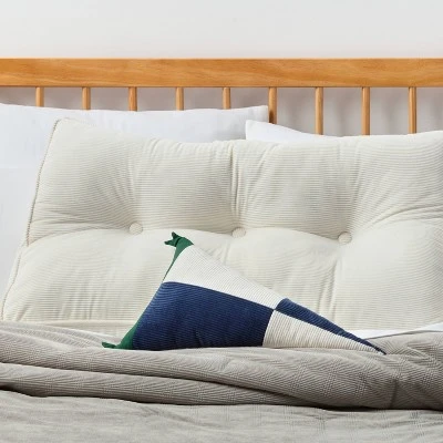 Triangle Corduroy Decorative Throw Pillow Navy Blue - Room Essentials™ 1 Triangle Corduroy Decorative Throw Pillow Navy Blue - Room Essentials™