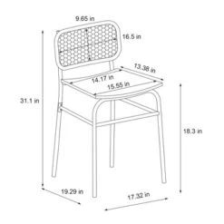 Set Of 2 Woven Back Metal Dining Chair Black - Room Essentials™ -Room Essentials Shop GUEST 98228be0 7a6b 4c9f 9fe2 6a775fb26c38