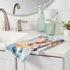Quick Dry All Over Floral Waffle Towel - Room Essentials™